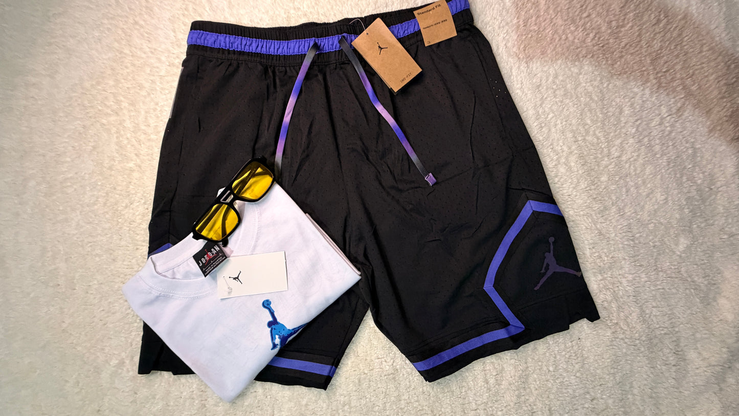 Short deportivo de hombre /premium negro/violeta talla XL